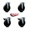 Service Caster 5'' Hard Rubber Wheel Swivel Top Plate Caster Set with 2 Posi Brakes, 4PK SCC-20S514-HRS-2-PLB-2 - alternate 5